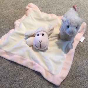 Baby lamb minky and baby lamb plush toy